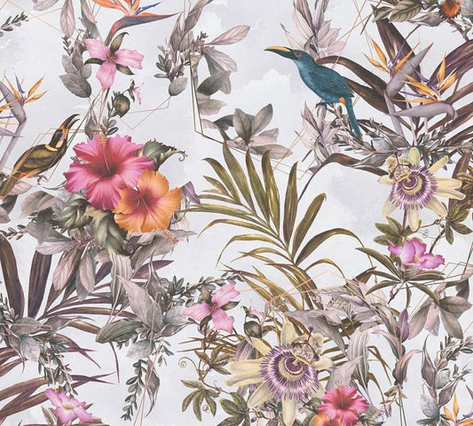 CARTA DA PARATI TNT FLOWERS WHITE