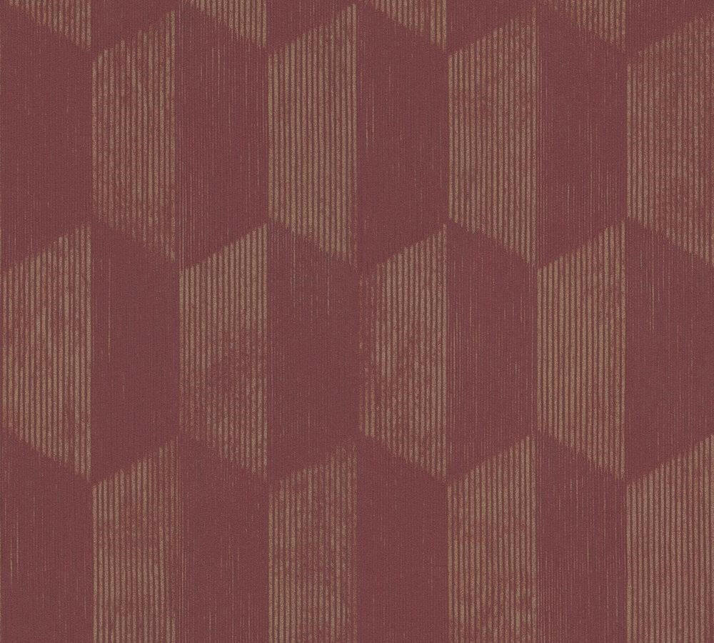 PARATO TNT GEOM.RED/GOLD