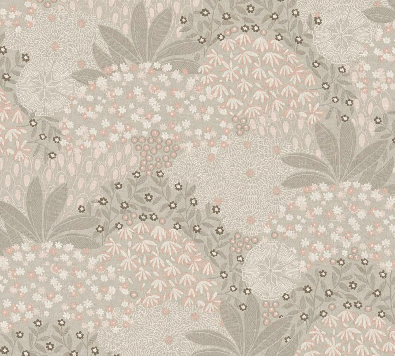 CARTA DA PARATI PVC/TNT. FLOWERS BEIGE