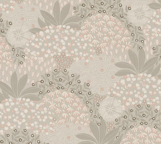 CARTA DA PARATI PVC/TNT. FLOWERS BEIGE