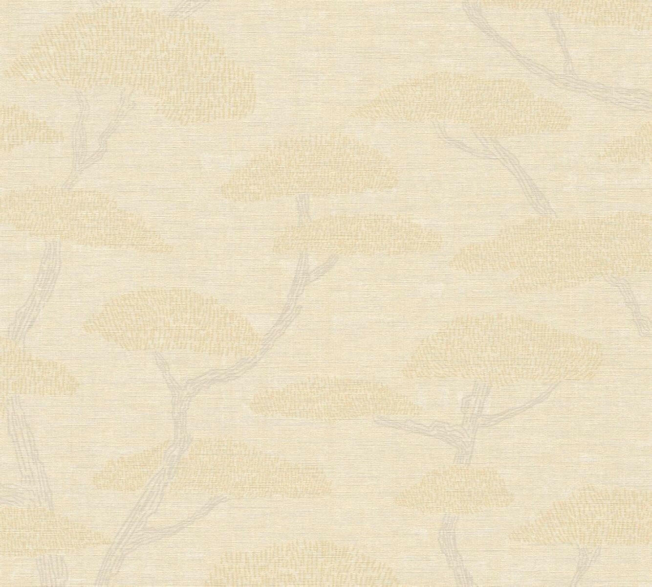 CARTA DA PARATI PVC/TNT. ALBERI SABBIA