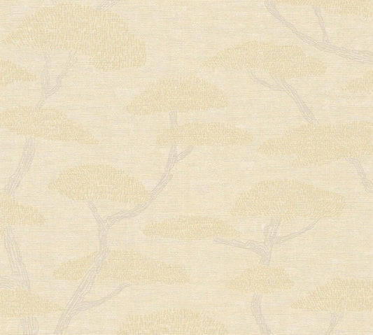 CARTA DA PARATI PVC/TNT. ALBERI SABBIA