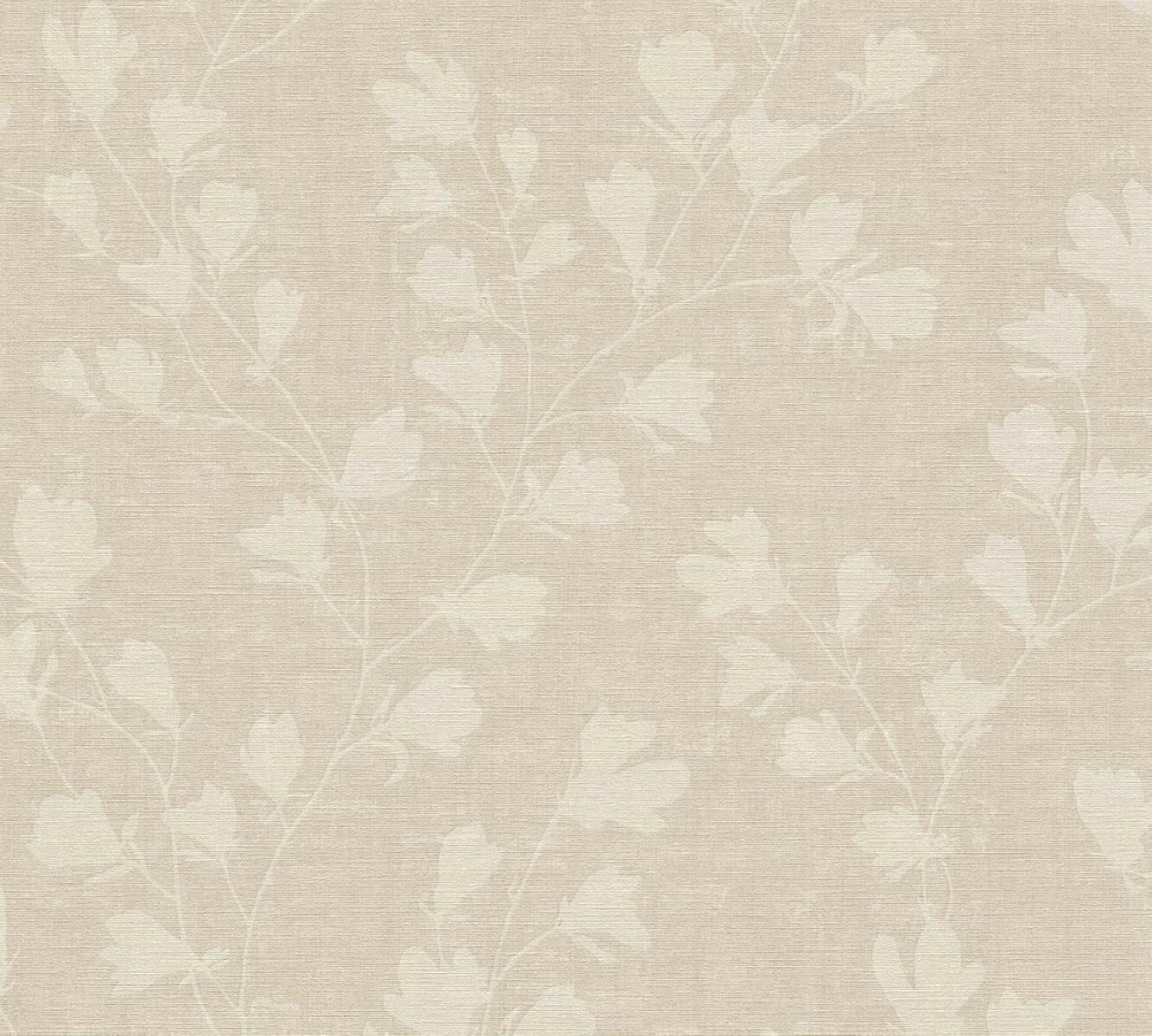 CARTA DA PARATI PVC/TNT. FLOWERS SABBIA