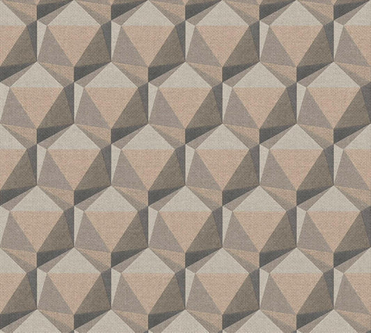 CARTA DA PARATI PVC/TNT. GEOM.3D SABBIA