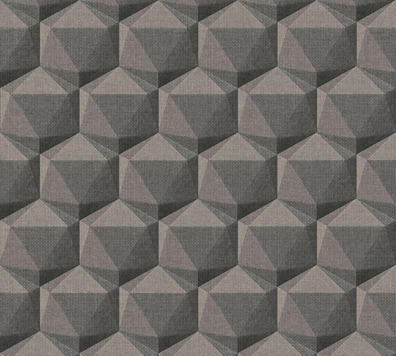 CARTA DA PARATI PVC/TNT. GEOM.3D TORT.