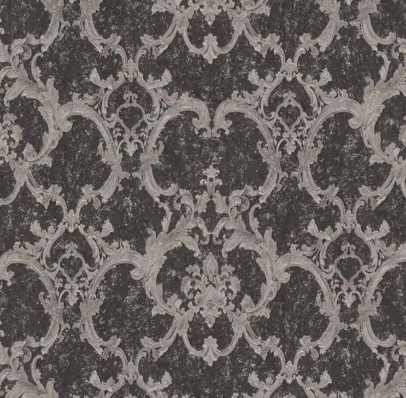 CARTA DA PARATI IN TNT/DAMASCO BLACK/SILVER