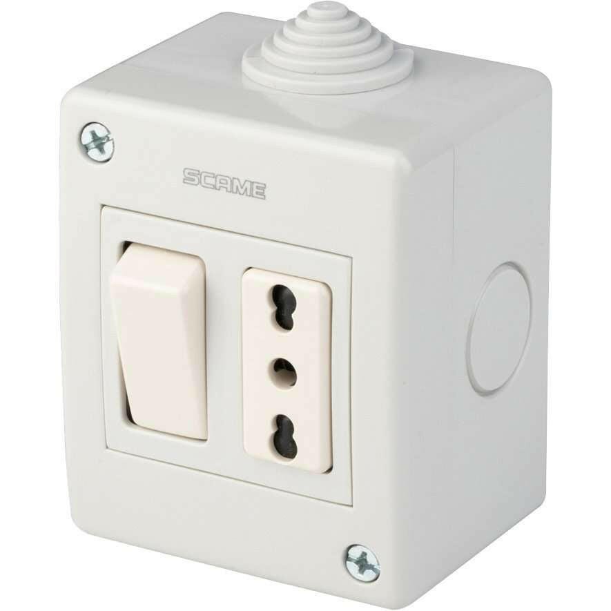 POLYPOOL PP0171X CASSETTA EST. IP40 CON PULSANTE+PRESA BIPASSO