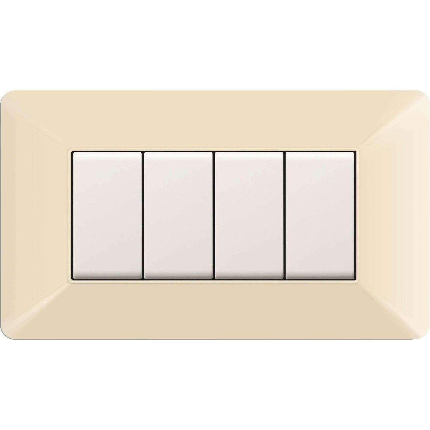 PLACCA EASY MOD. MATIX AVORIO 4P