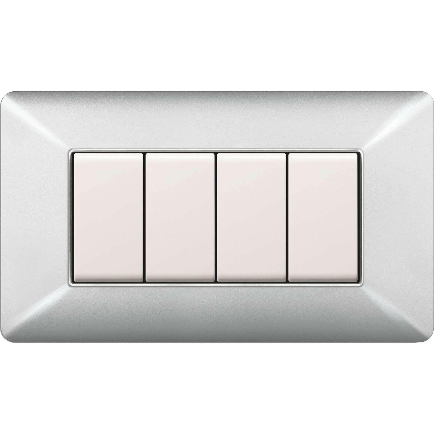 PLACCA EASY MOD. MATIX ALLUMINIO CHIARO 4P