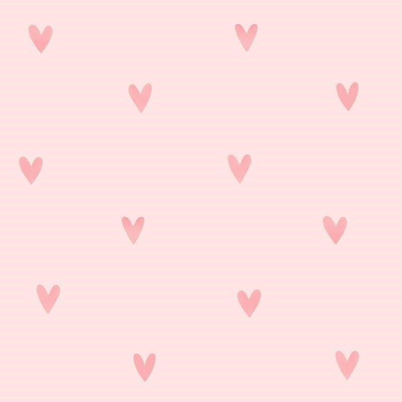 CARTA DA PARATI IN TNT /HEARTS PINK
