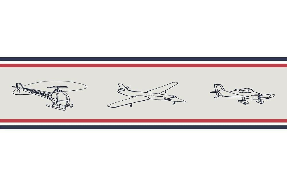 CARTA DA PARATI BORDO IN TNT/SKYLINE BLUE