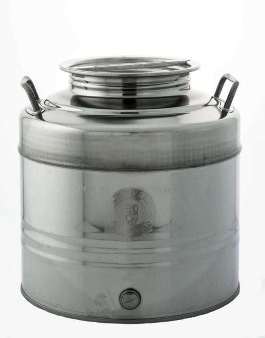 CONTENITORE ACCIAIO INOX PER OLIO 30 L