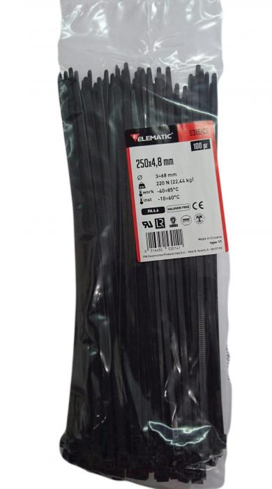 ELEMATIC FASCETTE CABL.NERO MM.4,5X160 PZ.100