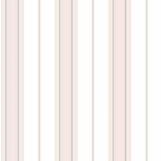CARTA DA PARATI IN PVC/TNT RIGHE BIANCO ROSA