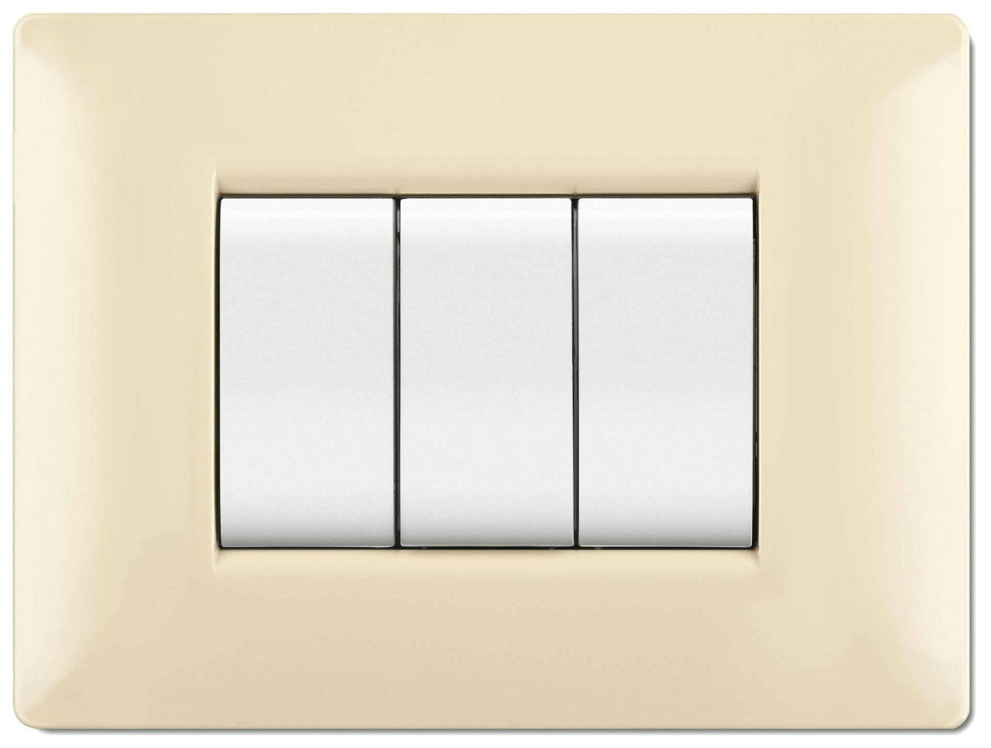 PLACCA LIFE Q MOD.LIVING PLAS.AVORIO 4P