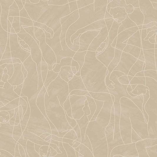 CARTA DA PARATI PVC/TNT /DRAWING TAUPE