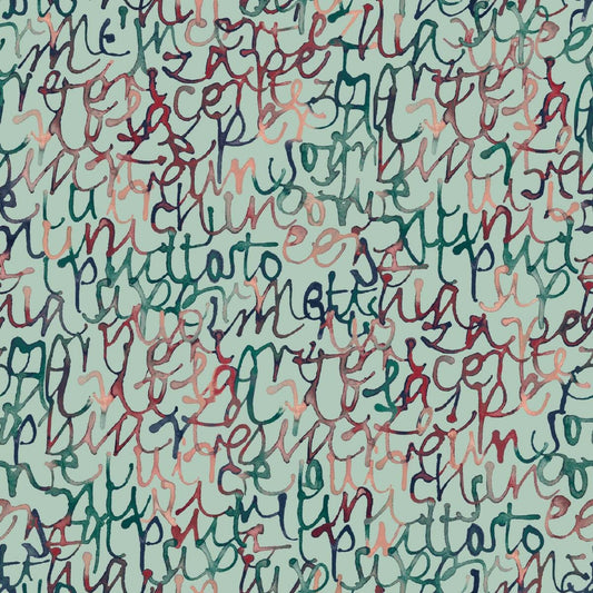 CARTA DA PARATI PVC/TNT /SCRITTE MULTI GREEN