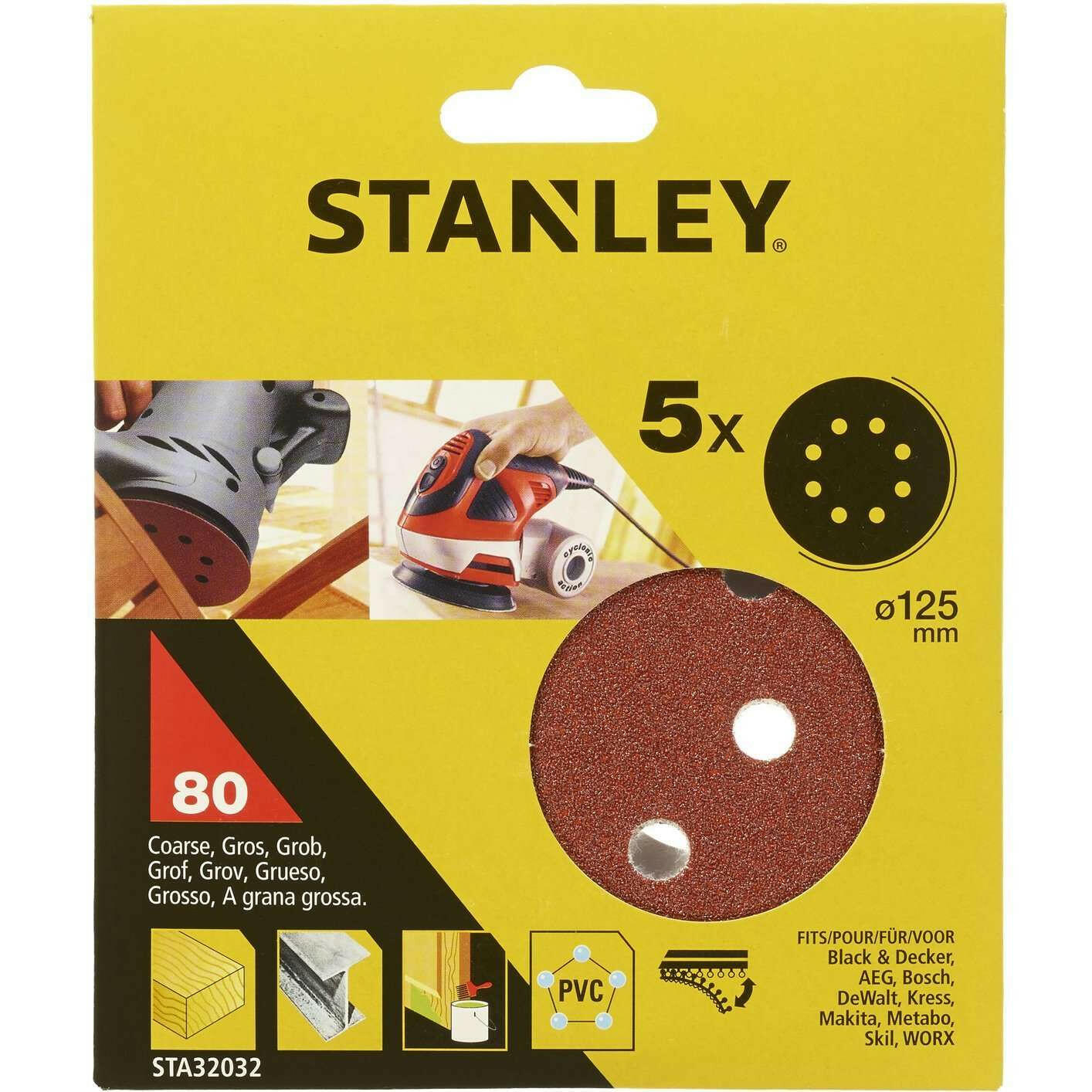 PIRANHA/STANLEY 5 DISCHI VEL. ROT-ORB. 125 GR.80