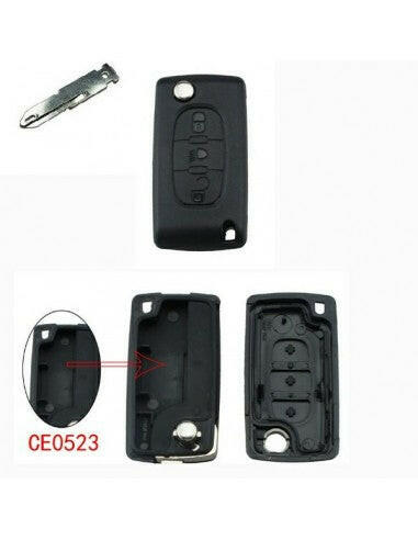 CHIAVE CITROEN 3 BOTTONI LAMA NE73 CON LUCE