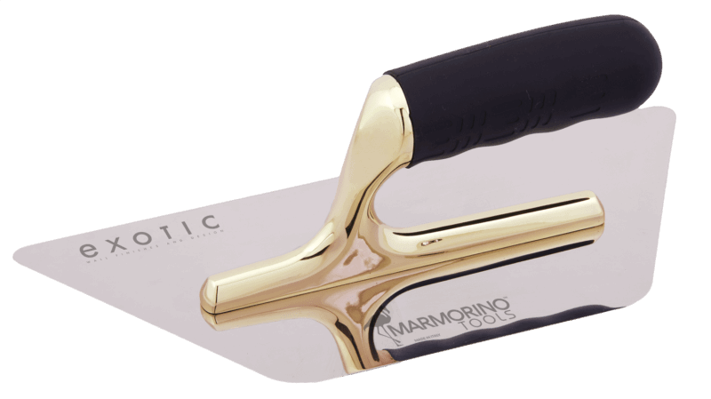 EXOTIC XTROWEL TRAPEZOIDALE INOX 200X80X0.6 MARMORINO TOOLS 26094 - dekorhouse