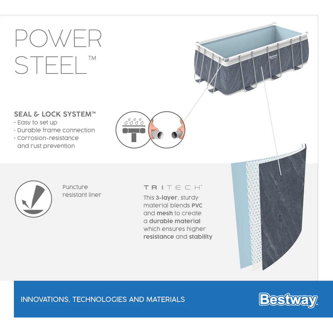 PISCINA BESTWAY TELO+POMPA+SCALA 412x201x122