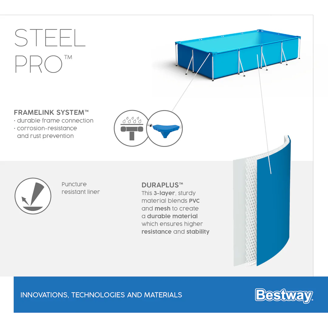 PISCINA BESTWAY CON TELAIO+POMPA 400X211X81cm