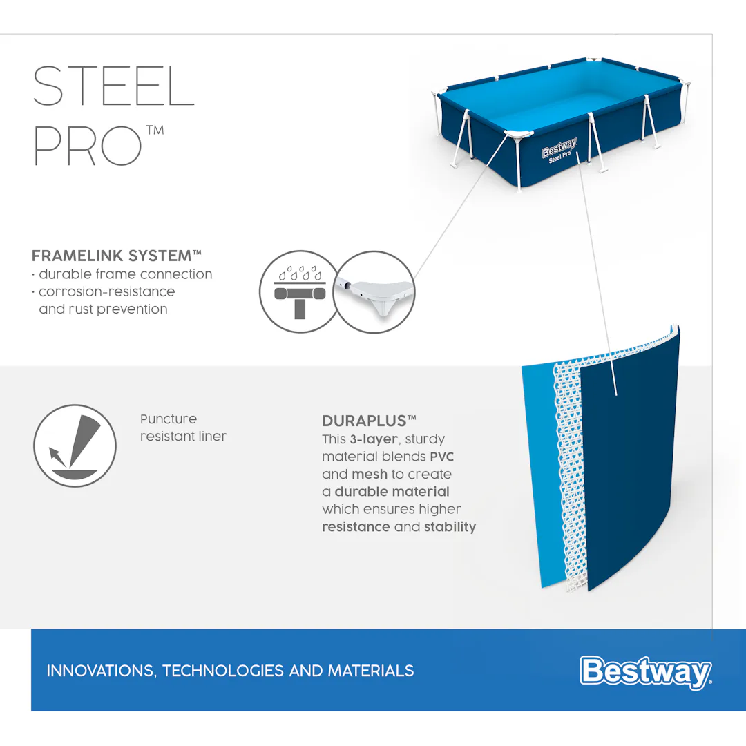 PISCINA BESTWAY CON TELAIO 300X201X66 cm