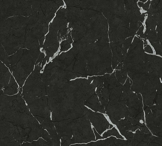 CARTA DA PARATI IN TNT EFFETTO MARMO BLACK GREY