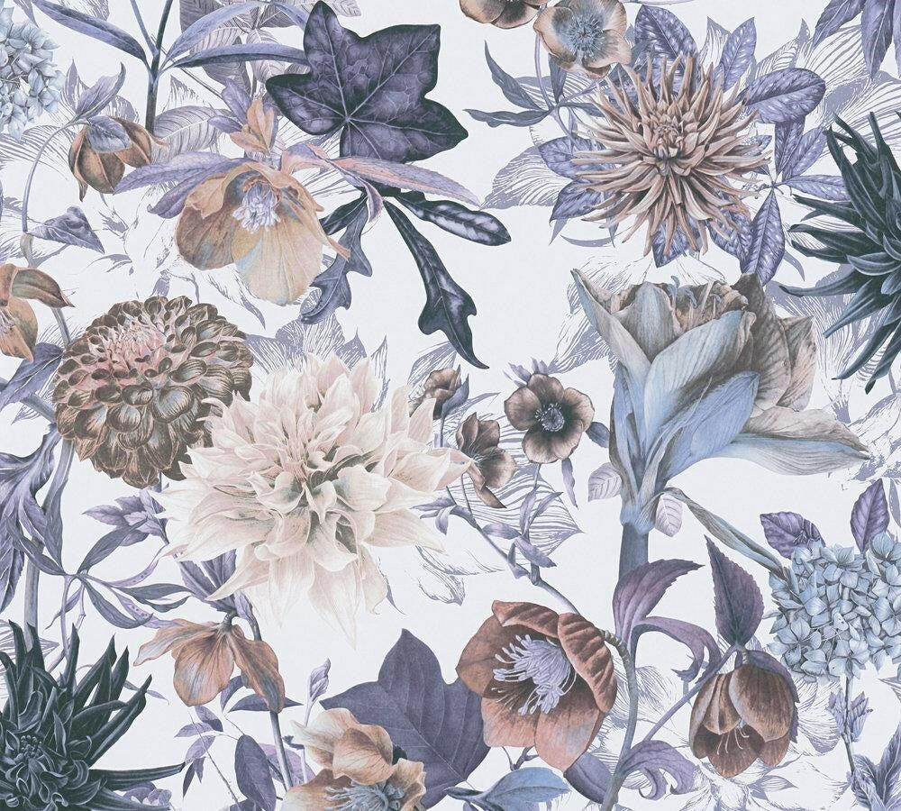 CARTA DA PARATI TNT FLOWERS WHITE