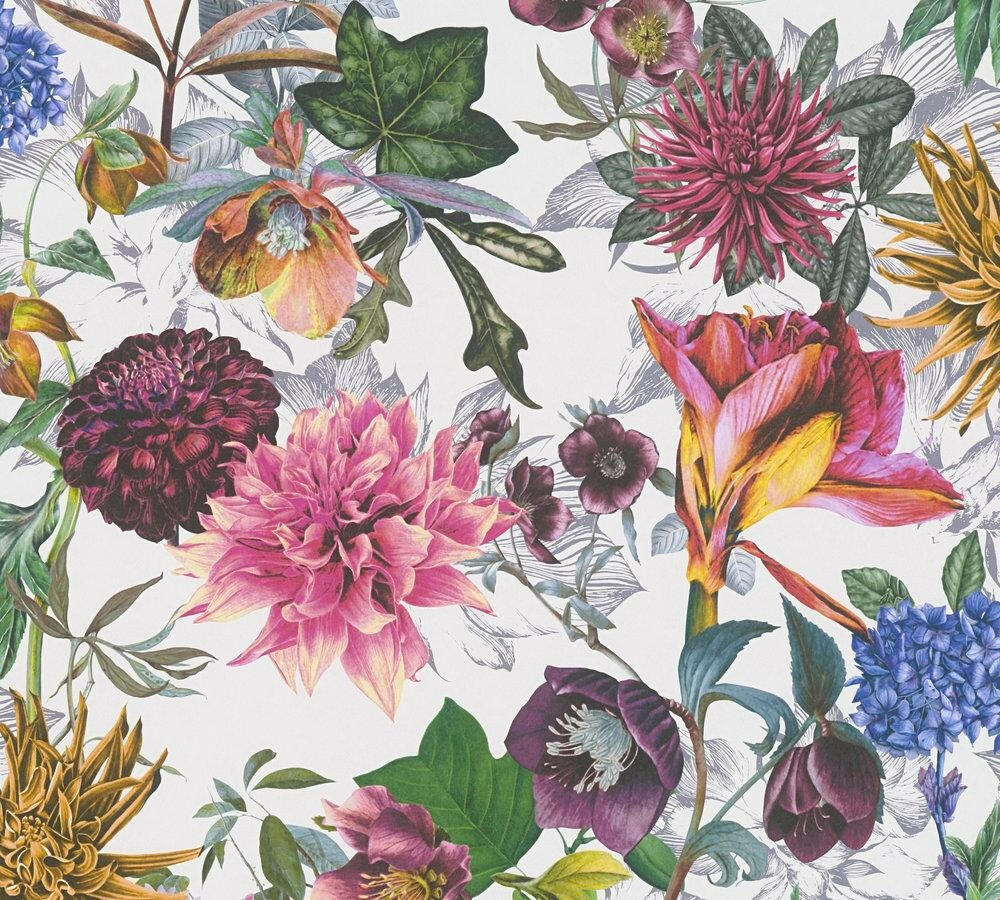 CARTA DA PARATI TNT FLOWERS WHITE