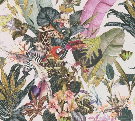 CARTA DA PARATI TNT FLOWERS WHITE