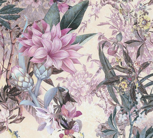 CARTA DA PARATI TNT FLOWERS WHITE