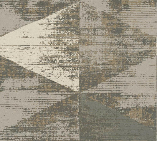 CARTA DA PARATI TNT GEOM.VERDE/BEIGE