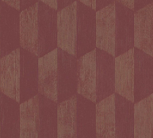 PARATO TNT GEOM.RED/GOLD