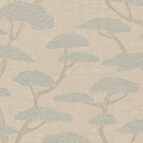 CARTA DA PARATI PVC/TNT. ALBERI BEIGE