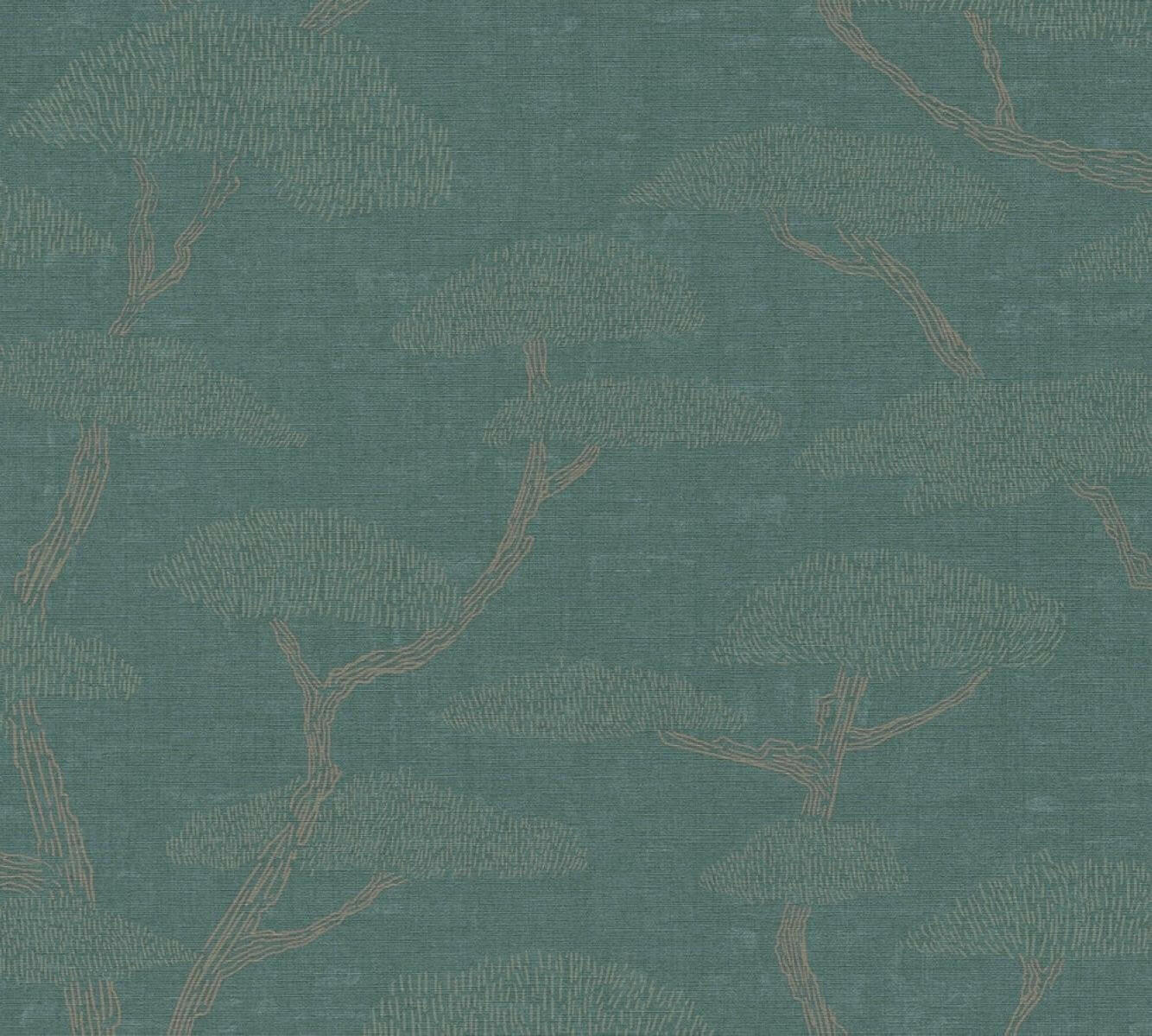 CARTA DA PARATI  PVC/TNT. ALBERI GREEN