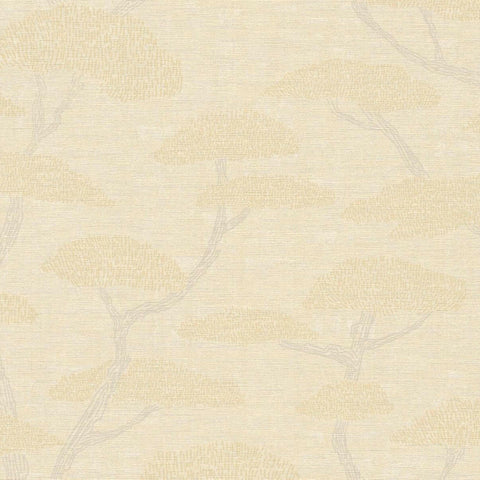 CARTA DA PARATI PVC/TNT. ALBERI SABBIA