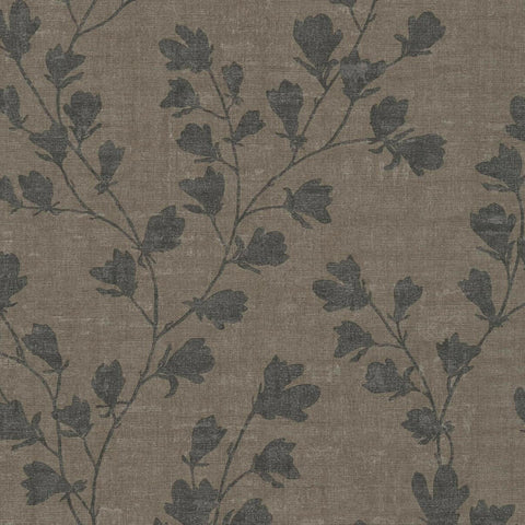 CARTA DA PARATI PVC/TNT. FLOWERS BROWN