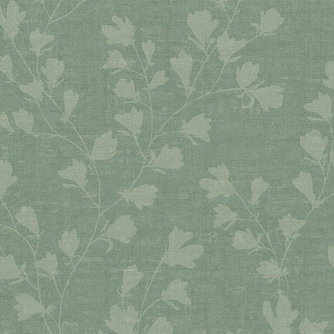 CARTA DA PARATI  PVC/TNT. FLOWERS GREEN