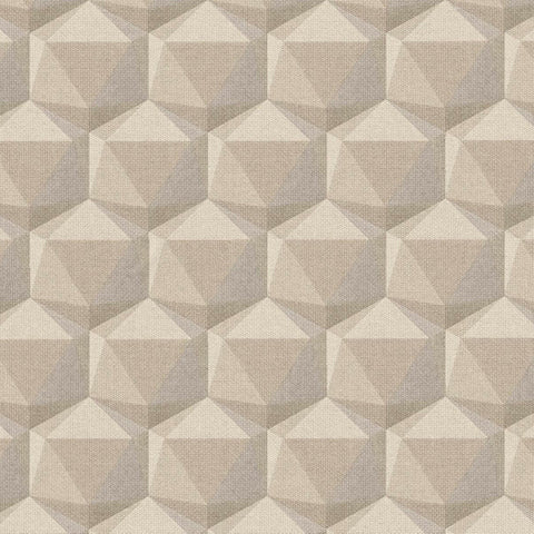 CARTA DA PARATI  PVC/TNT. GEOM.3D BEIGE