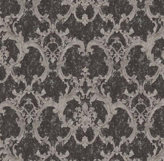 CARTA DA PARATI IN TNT/DAMASCO BLACK/SILVER