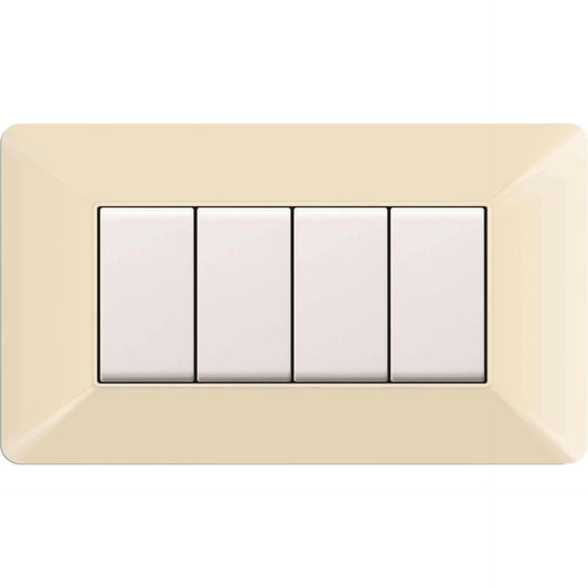 PLACCA EASY MOD. MATIX AVORIO 4P