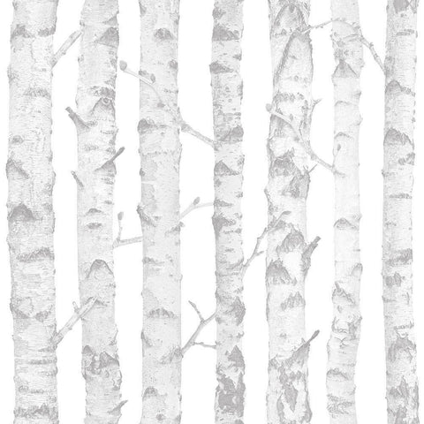 CARTA DA PARATI IN TNT /TREES WHITE