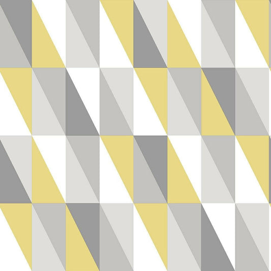 CARTA DA PARATI IN TNT /GEOM.GREY/YEL.