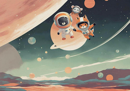MURALE  VINILICO /SPACE KIDS ORG.