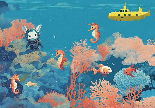 MURALE VINILICO /SEA KIDS BLUE