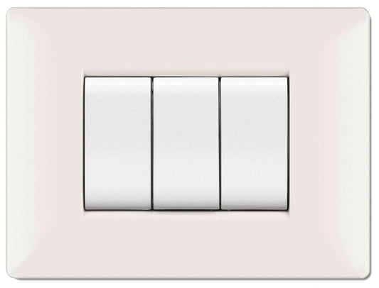 PLACCA LIFE Q MOD.LIVING PLAS.BIANCO 4P