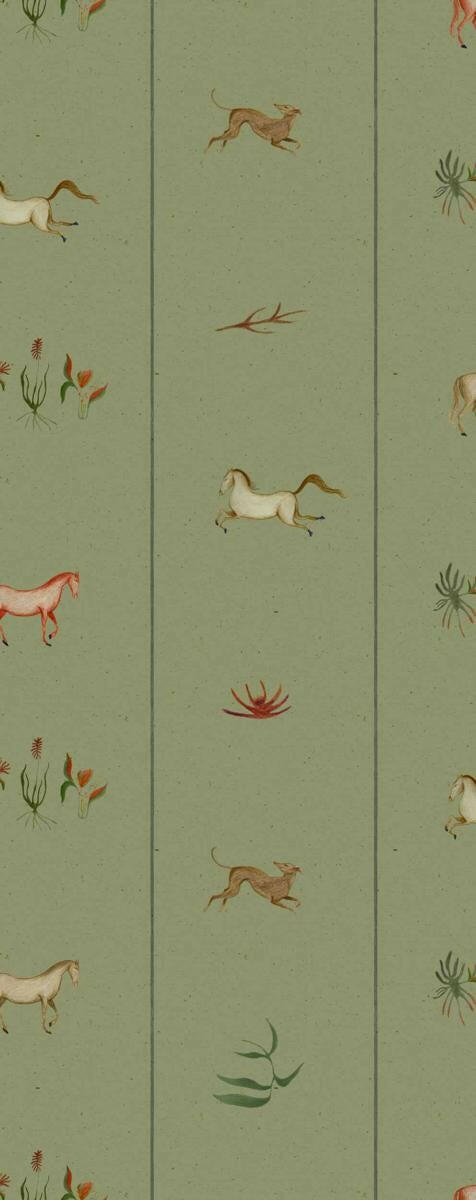 CARTA DA PARATI IN TNT /ANIMALS GREEN