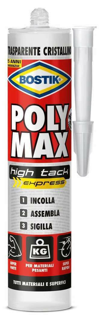 BOSTIK POLYMAX HIGH TACK CARTUCCIA CRISTAL GR.300