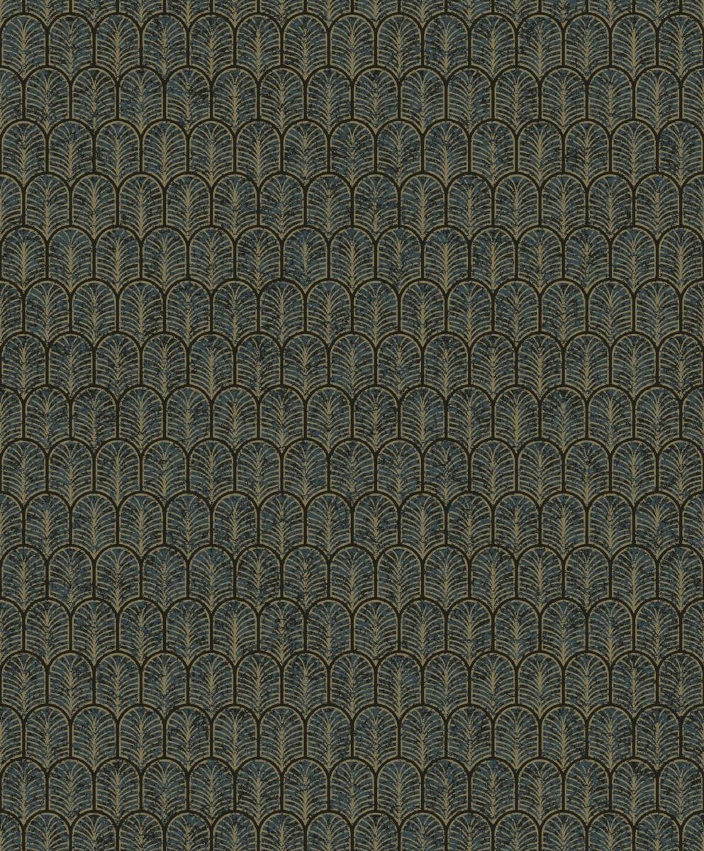 CARTA DA PARATI TNT METAL /DESIGN BLUE/GOLD